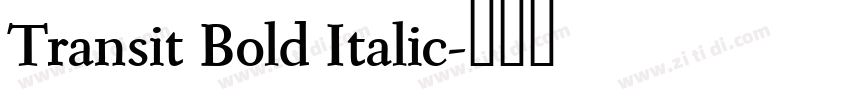 Transit Bold Italic字体转换